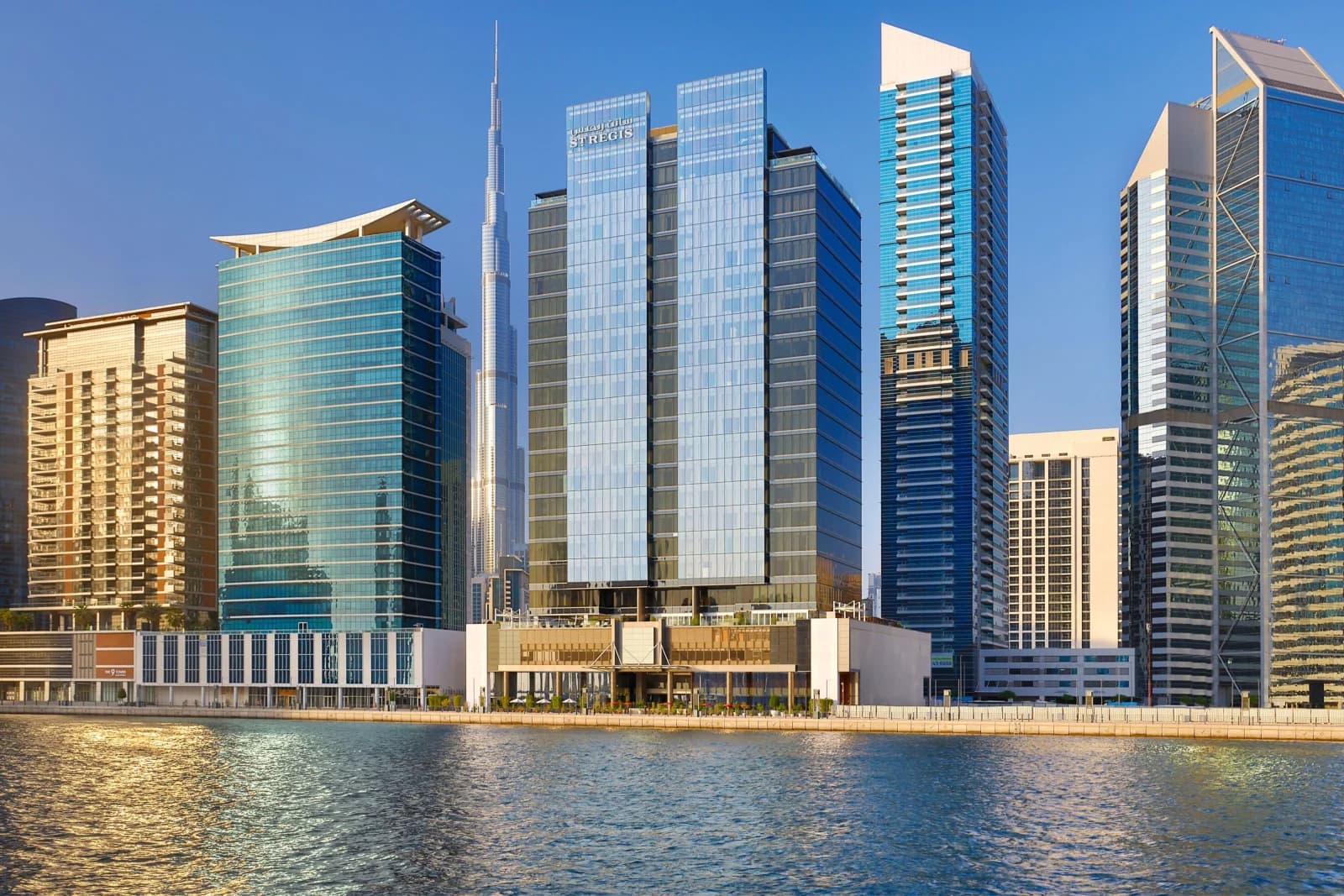 The St. Regis Downtown, Dubai: Hotel exterior and city skyline
