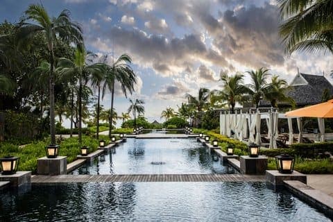 The St. Regis Le Morne Resort, Mauritius: Exterior shot - fountain area