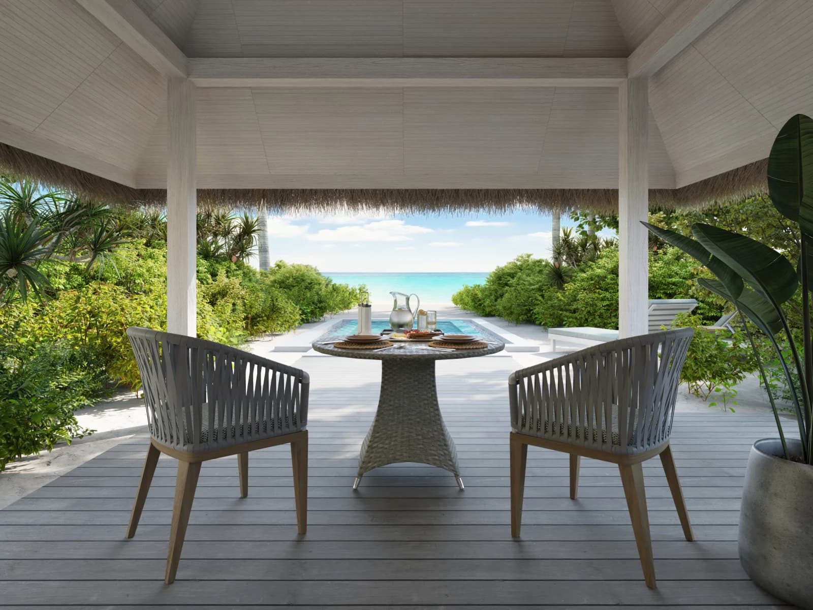 Six Senses Kanuhura: Beach Villa with Pool - Terrace